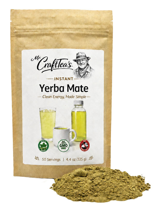 Mr CraftTea's Instant Yerba Mate Tea | No Additives | 50 Servings | 4.4oz (125g)